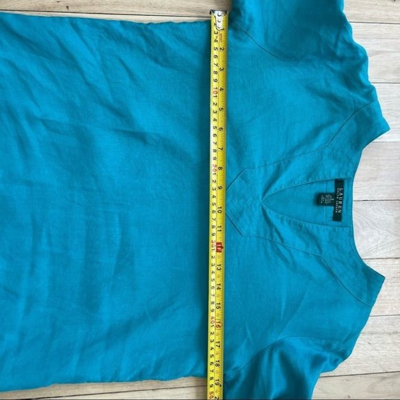 Lauren Ralph Lauren 100% linen long sleeve tunic top - Picture 7 of 7